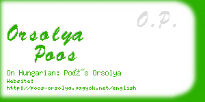 orsolya poos business card